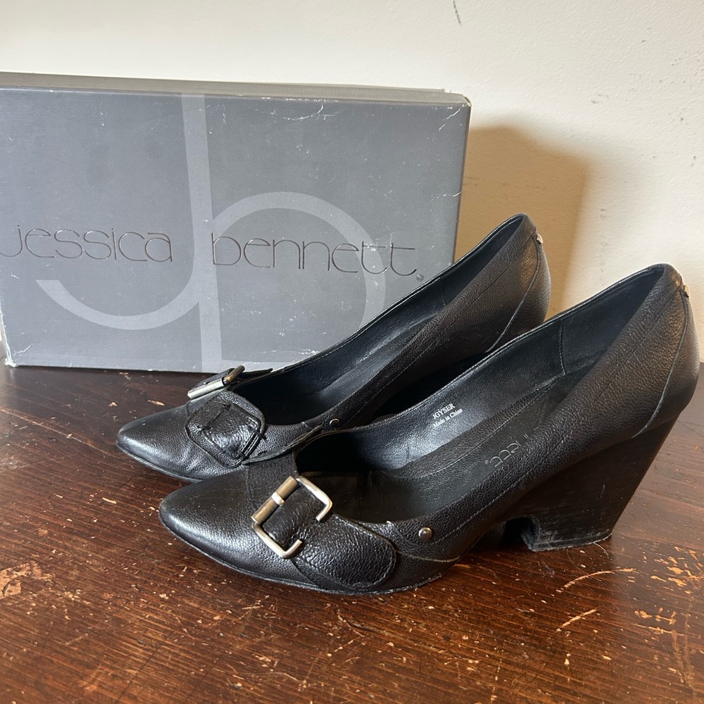 Black Wedge Heels